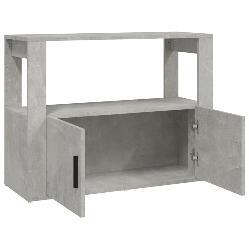 vidaXL betonszürke szerelt fa tálalószekrény 80x30x60 cm