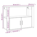 vidaXL betonszürke szerelt fa tálalószekrény 80x30x60 cm
