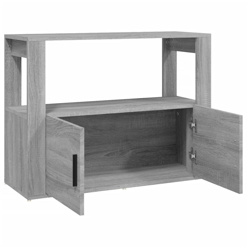 vidaXL szürke sonoma színű szerelt fa tálalószekrény 80x30x60 cm