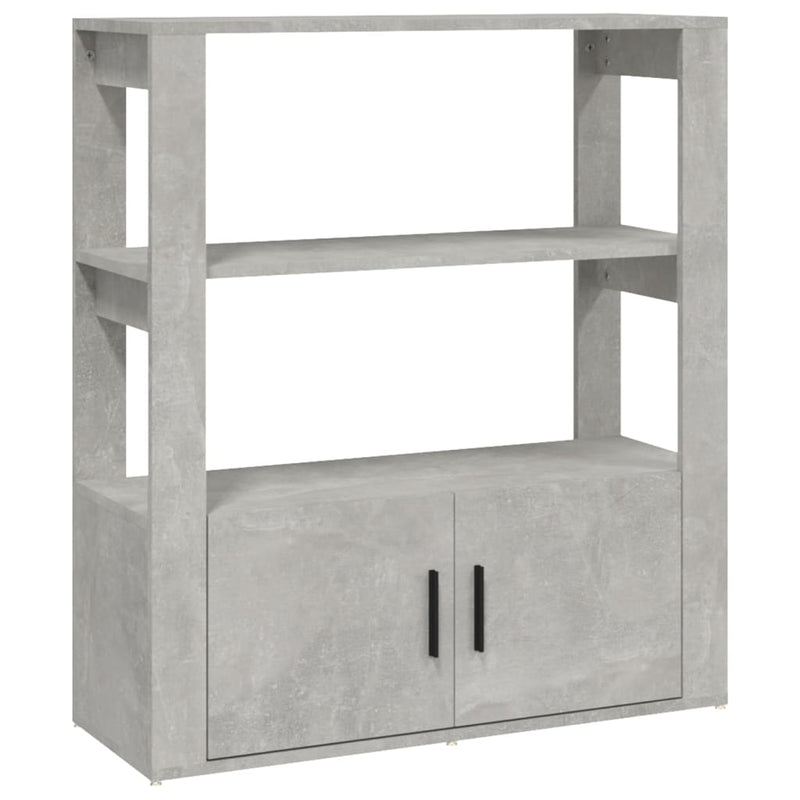 vidaXL betonszürke szerelt fa tálalószekrény 80x30x90 cm