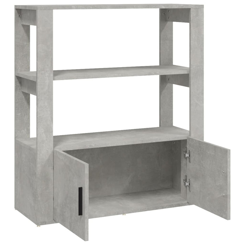 vidaXL betonszürke szerelt fa tálalószekrény 80x30x90 cm