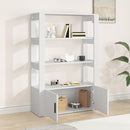 vidaXL fehér szerelt fa tálalószekrény 80x30x119,5 cm