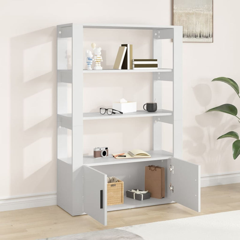 vidaXL fehér szerelt fa tálalószekrény 80x30x119,5 cm