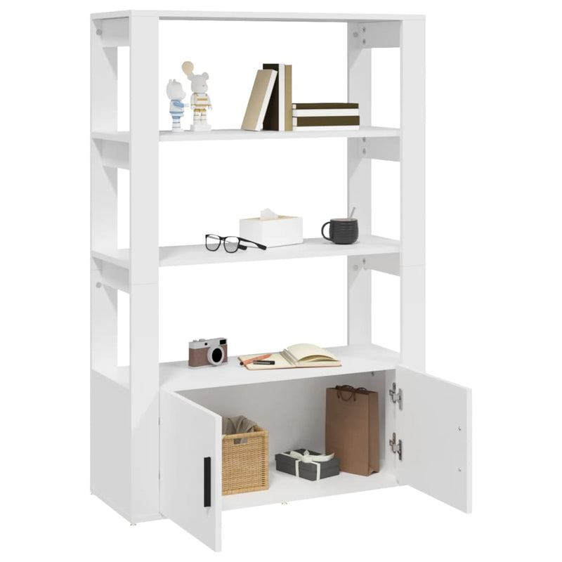 vidaXL fehér szerelt fa tálalószekrény 80x30x119,5 cm