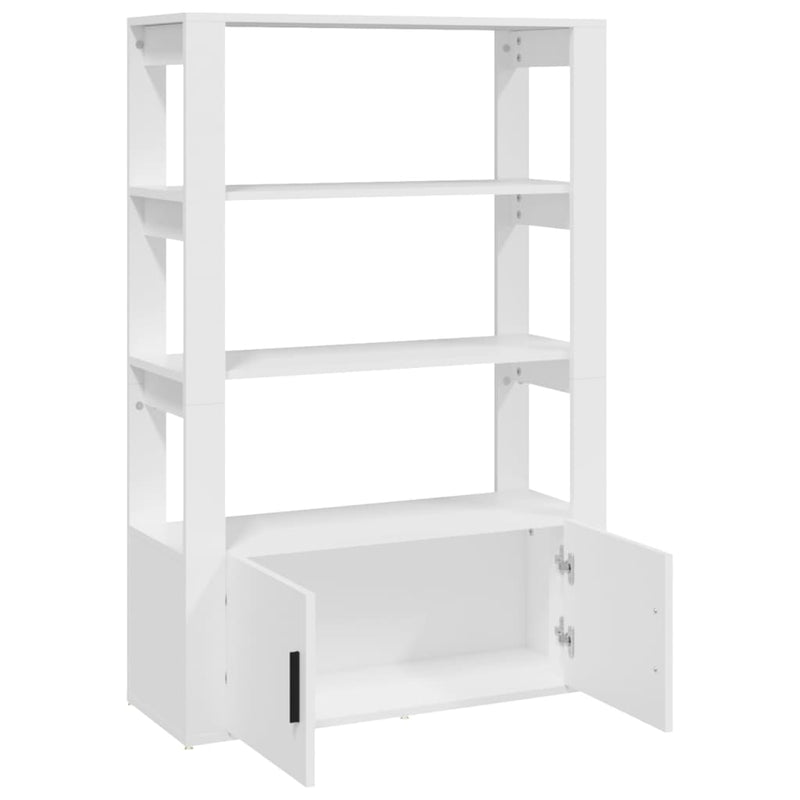 vidaXL fehér szerelt fa tálalószekrény 80x30x119,5 cm