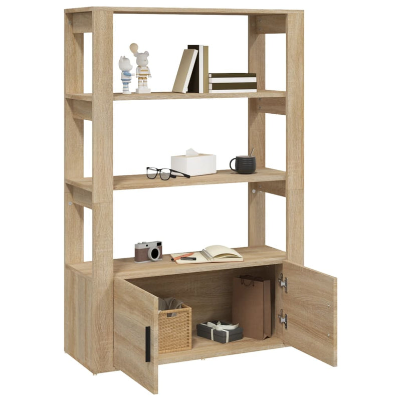 vidaXL sonoma tölgy színű szerelt fa tálalóasztal 80x30x119,5 cm