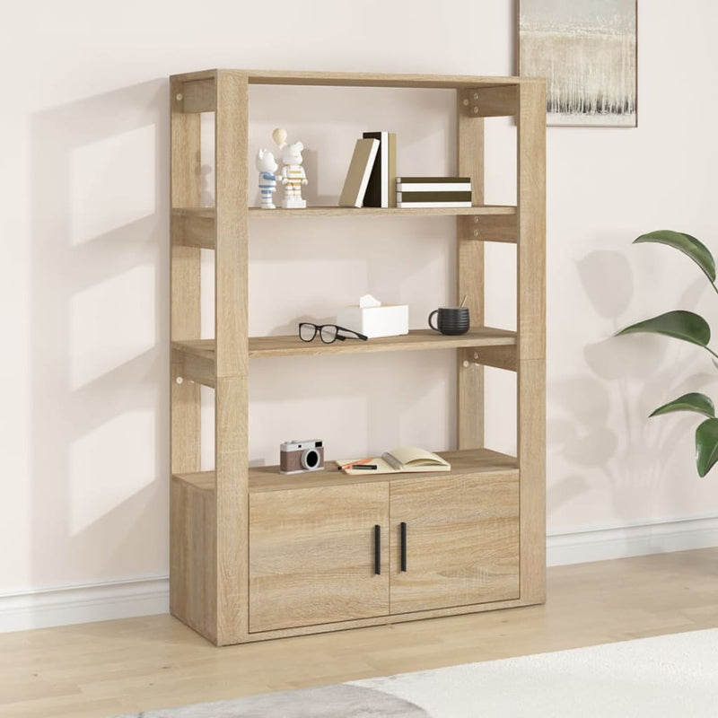 vidaXL sonoma tölgy színű szerelt fa tálalóasztal 80x30x119,5 cm