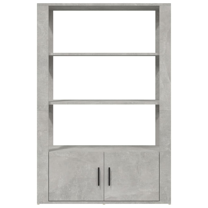 vidaXL betonszürke szerelt fa tálalószekrény 80x30x119,5 cm
