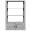 vidaXL szürke sonoma színű szerelt fa tálalószekrény 80x30x119,5 cm