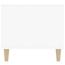vidaXL magasfényű fehér szerelt fa dohányzóasztal 90x49x45 cm