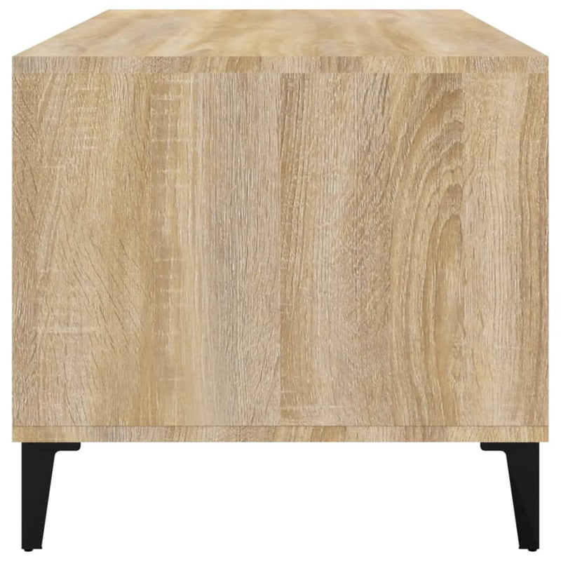 vidaXL sonoma tölgy színű szerelt fa dohányzóasztal 90x49x45 cm