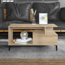 vidaXL sonoma tölgy színű szerelt fa dohányzóasztal 90x49x45 cm
