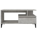 vidaXL betonszürke szerelt fa dohányzóasztal 90x49x45 cm