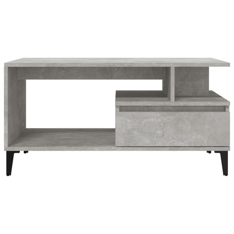 vidaXL betonszürke szerelt fa dohányzóasztal 90x49x45 cm