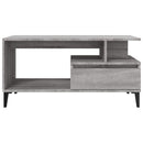vidaXL szürke sonoma szerelt fa dohányzóasztal 90x49x45 cm