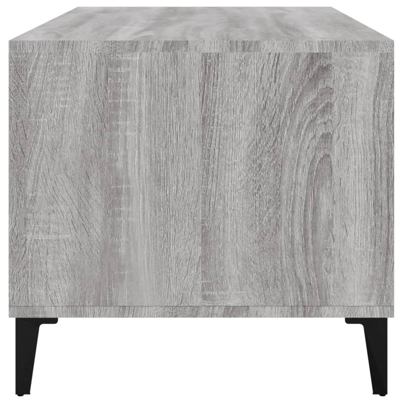 vidaXL szürke sonoma szerelt fa dohányzóasztal 90x49x45 cm