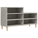 vidaXL betonszürke szerelt fa cipőszekrény 102x36x60 cm