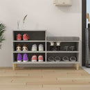 vidaXL betonszürke szerelt fa cipőszekrény 102x36x60 cm