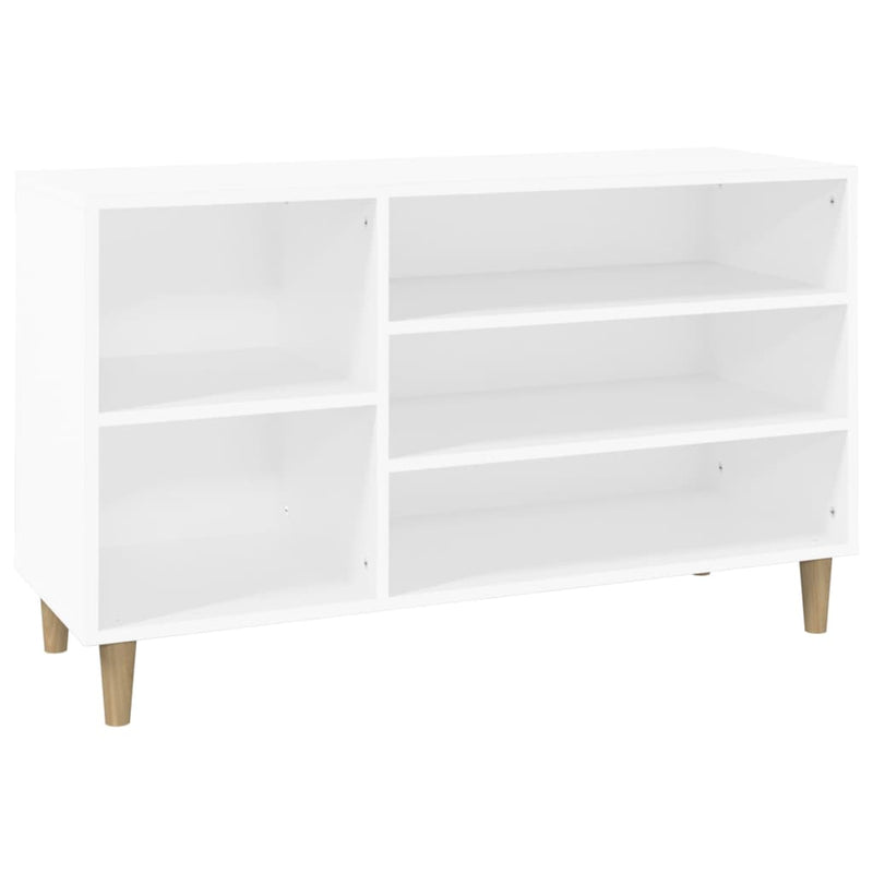 vidaXL fehér szerelt fa cipősszekrény 102x36x60 cm