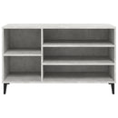 vidaXL betonszürke szerelt fa cipőszekrény 102x36x60 cm