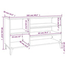 vidaXL betonszürke szerelt fa cipőszekrény 102x36x60 cm