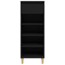 vidaXL fekete szerelt fa cipősszekrény 40x36x105 cm