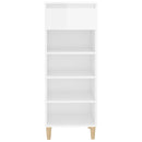 vidaXL magasfényű fehér szerelt fa cipőszekrény 40x36x105 cm