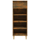 vidaXL füstös tölgy színű szerelt fa cipősszekrény 40x36x105 cm