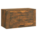 vidaXL füstös tölgy színű tömör fenyőfa fali cipőszekrény 70x35x38 cm