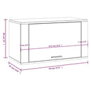 vidaXL füstös tölgy színű tömör fenyőfa fali cipőszekrény 70x35x38 cm