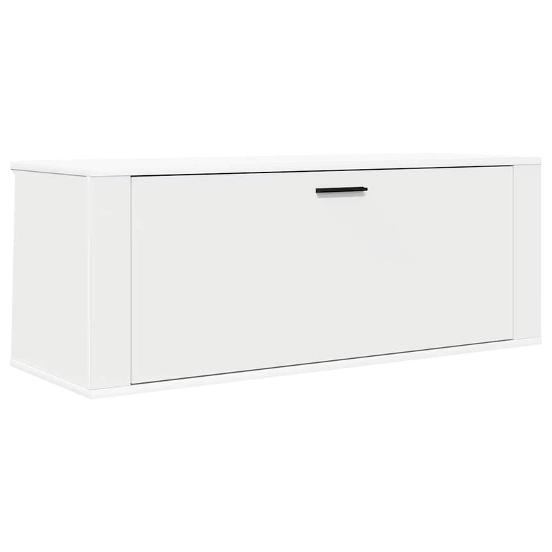 vidaXL fehér szerelt fa fali cipőszekrény 100 x 35 x 38 cm