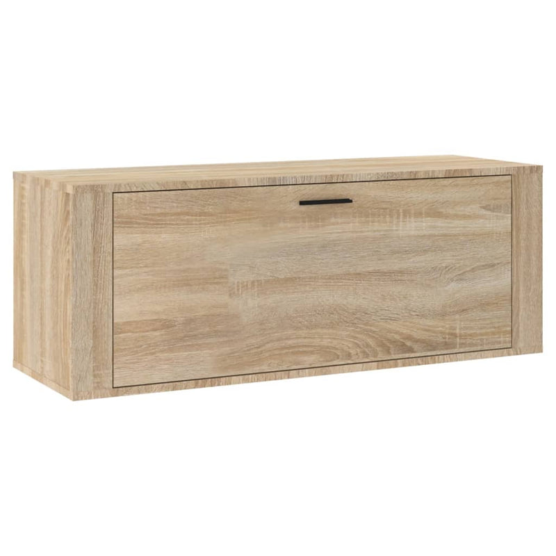 vidaXL sonoma tölgy színű szerelt fa fali cipőszekrény 100x35x38 cm