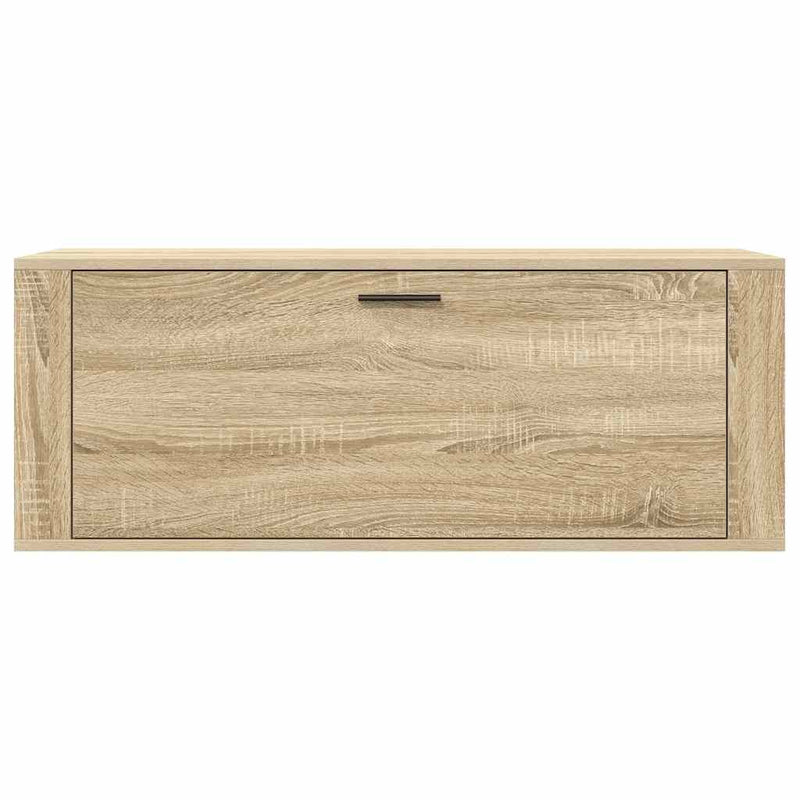 vidaXL sonoma tölgy színű szerelt fa fali cipőszekrény 100x35x38 cm