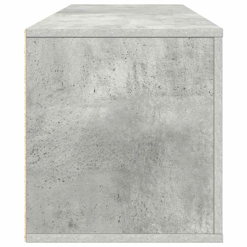 vidaXL betonszürke szerelt fa fali cipőszekrény 100x35x38 cm