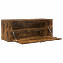 vidaXL füstös tölgy színű szerelt fa fali cipősszekrény 100x35x38 cm