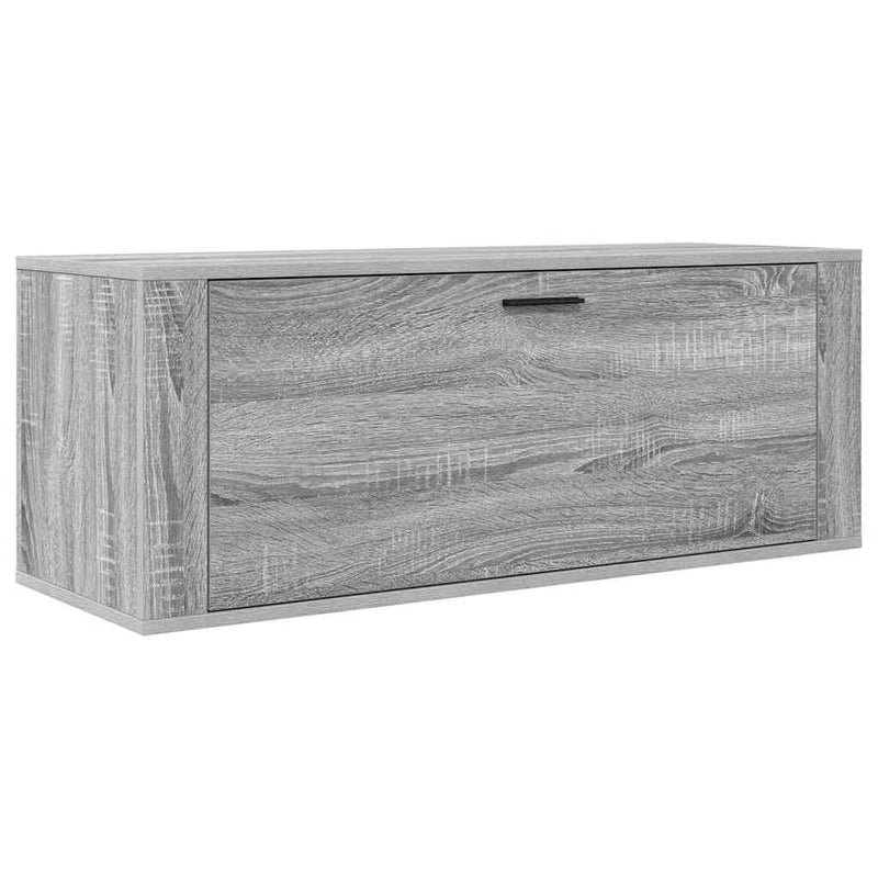 vidaXL szürke sonoma színű szerelt fa fali cipősszekrény 100x35x38 cm