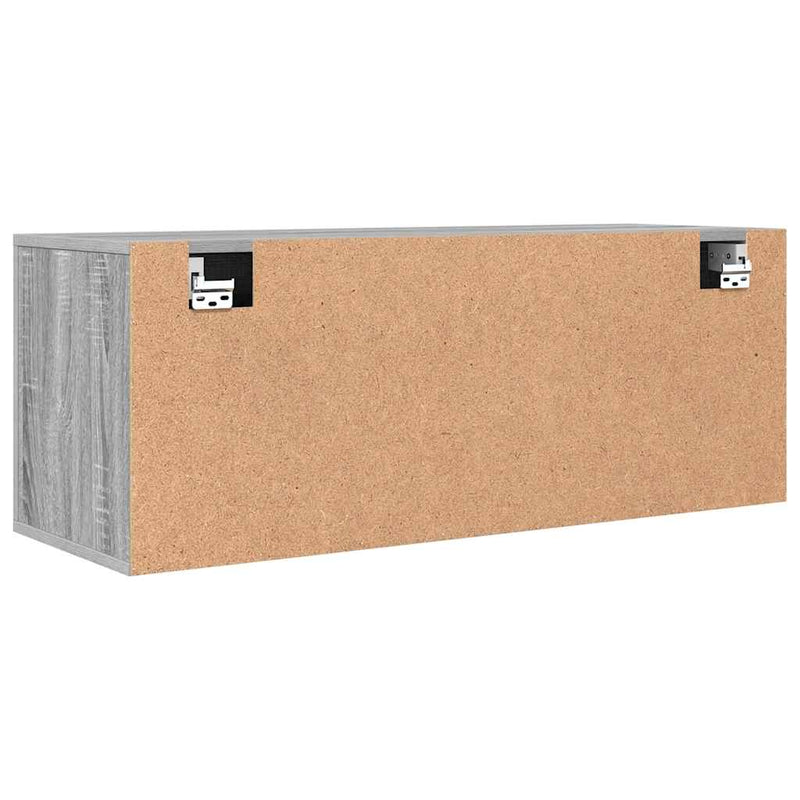 vidaXL szürke sonoma színű szerelt fa fali cipősszekrény 100x35x38 cm