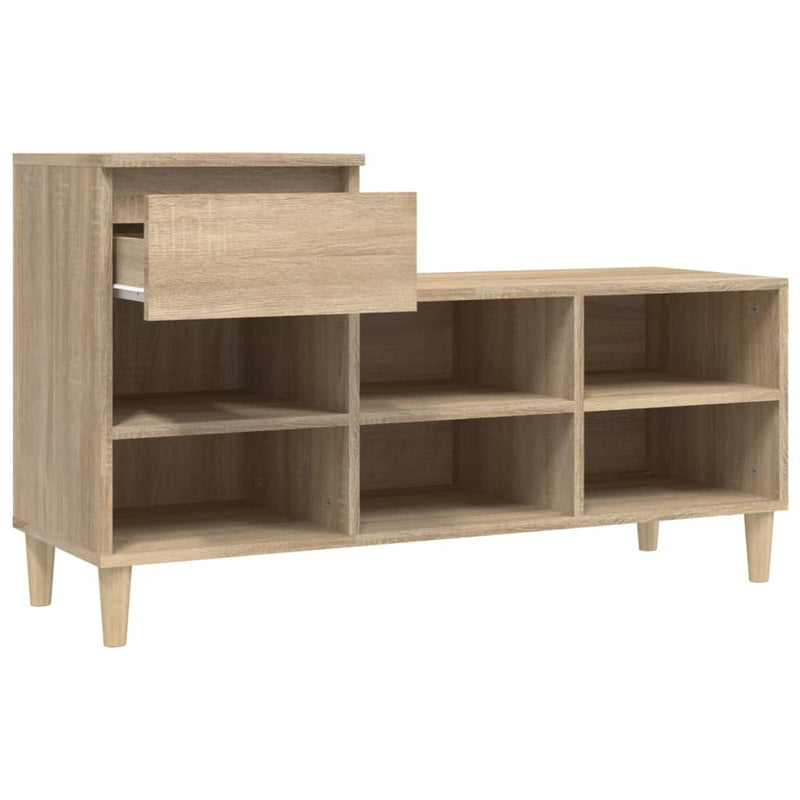 vidaXL sonoma tölgy színű szerelt fa cipőszekrény 102x36x60 cm