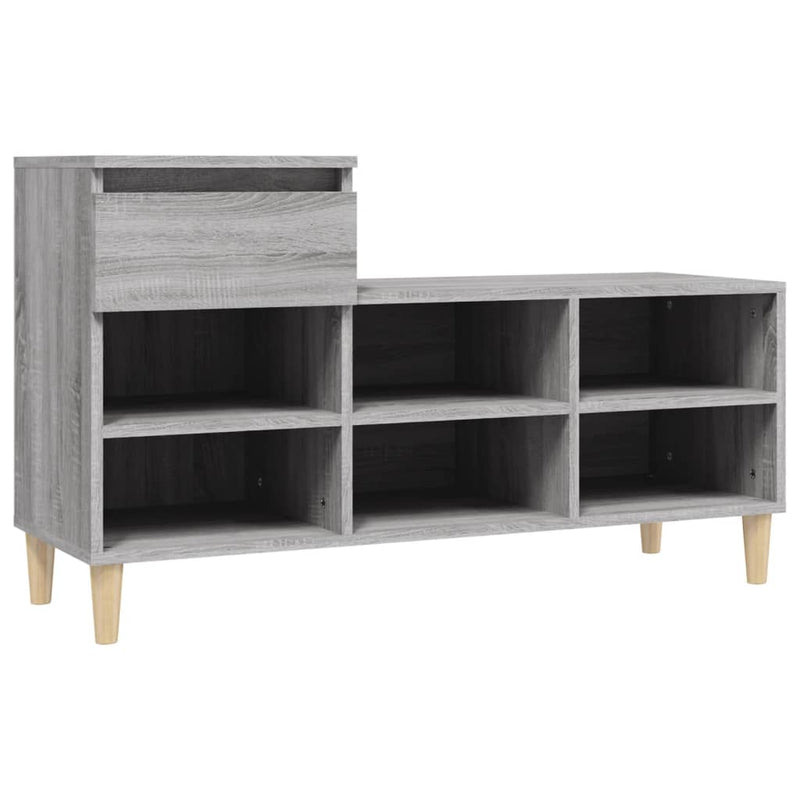 vidaXL szürke sonoma színű szerelt fa cipősszekrény 102x36x60 cm