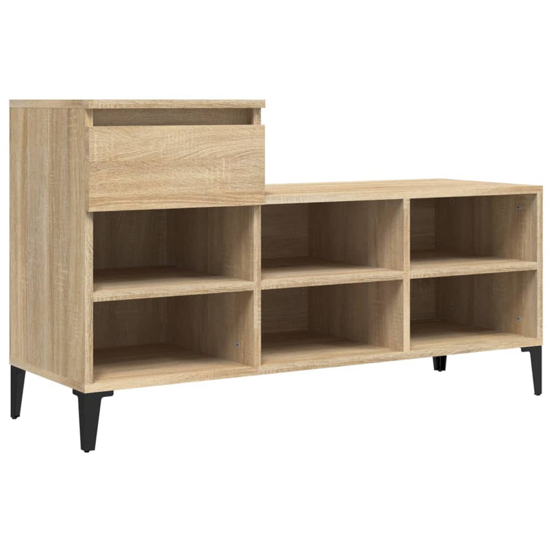 vidaXL sonoma tölgy színű szerelt fa cipőszekrény 102x36x60 cm