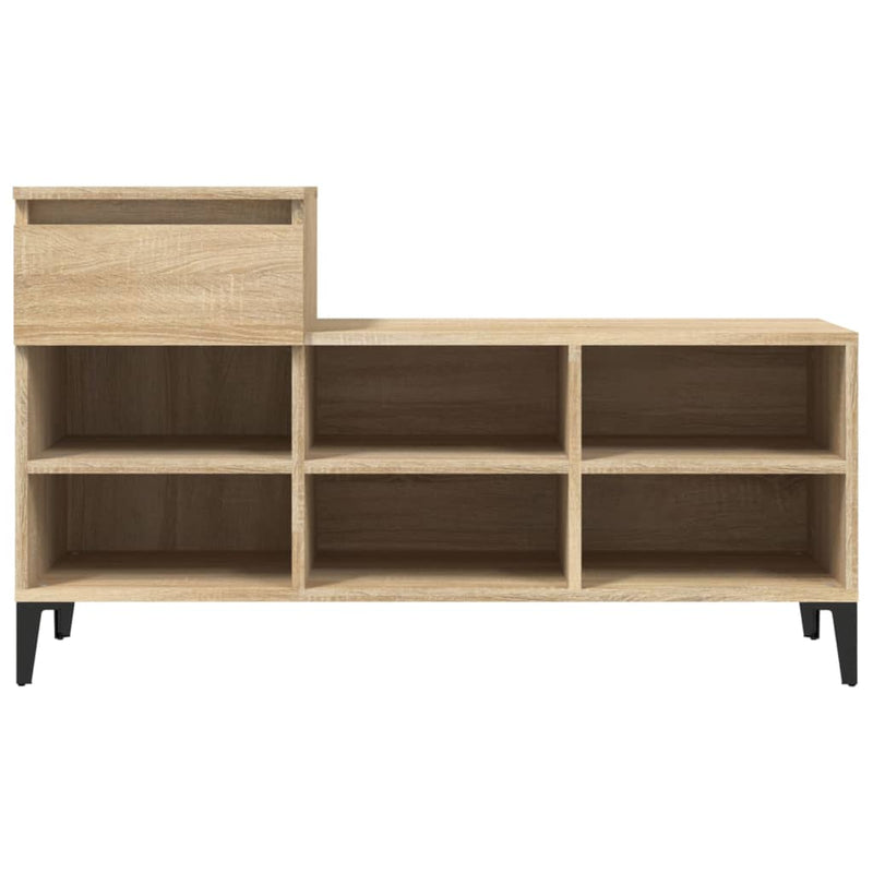 vidaXL sonoma tölgy színű szerelt fa cipőszekrény 102x36x60 cm