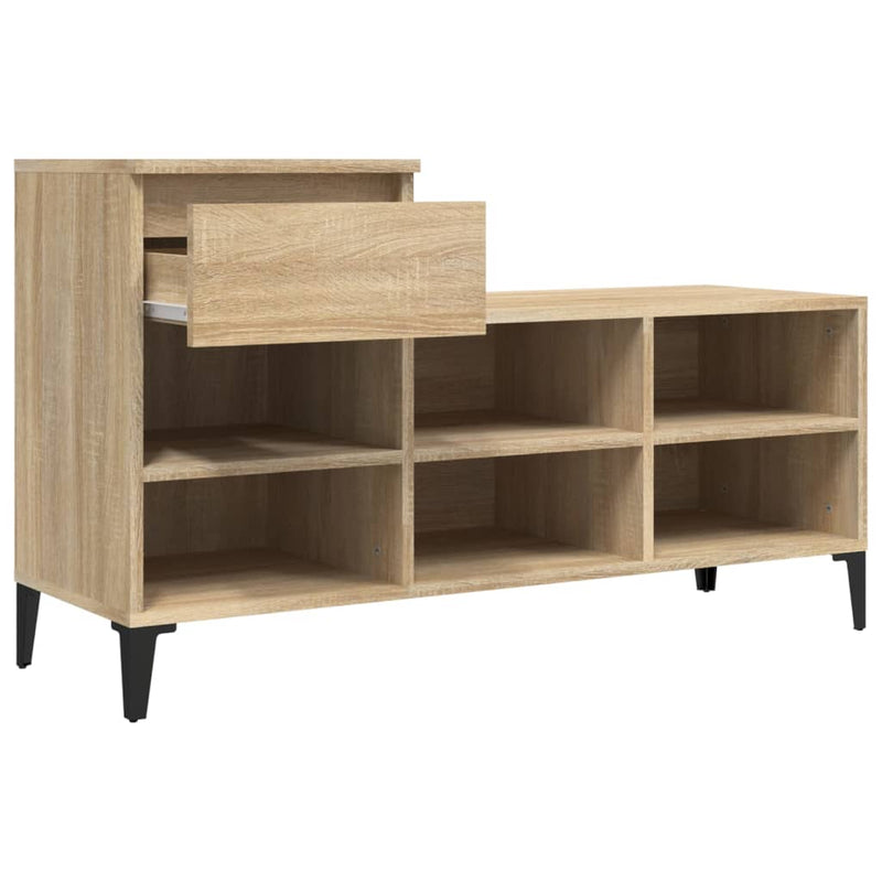 vidaXL sonoma tölgy színű szerelt fa cipőszekrény 102x36x60 cm