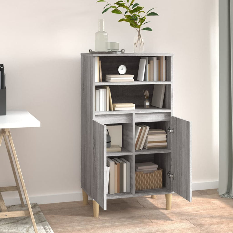 vidaXL szürke sonoma szerelt fa magasszekrény 60 x 36 x 110 cm