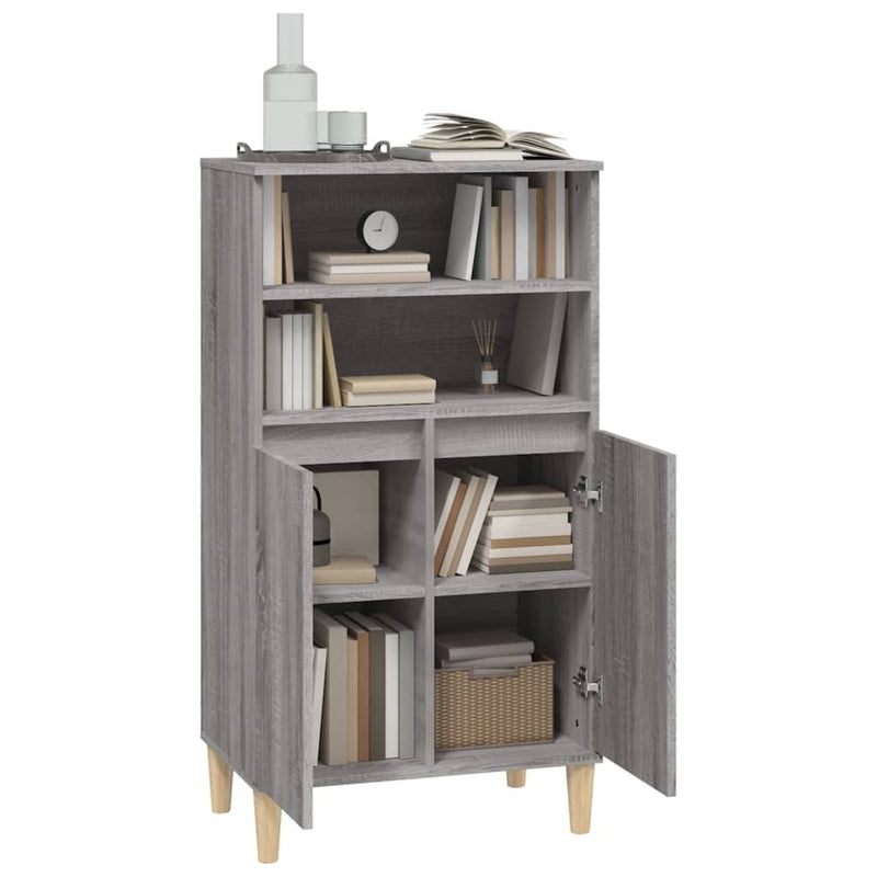 vidaXL szürke sonoma szerelt fa magasszekrény 60 x 36 x 110 cm
