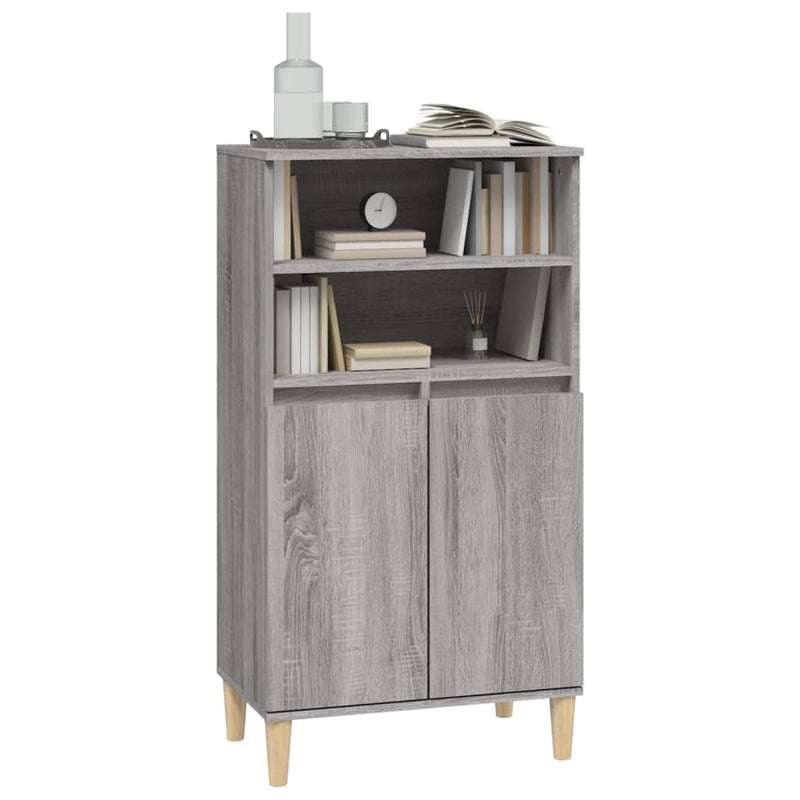 vidaXL szürke sonoma szerelt fa magasszekrény 60 x 36 x 110 cm