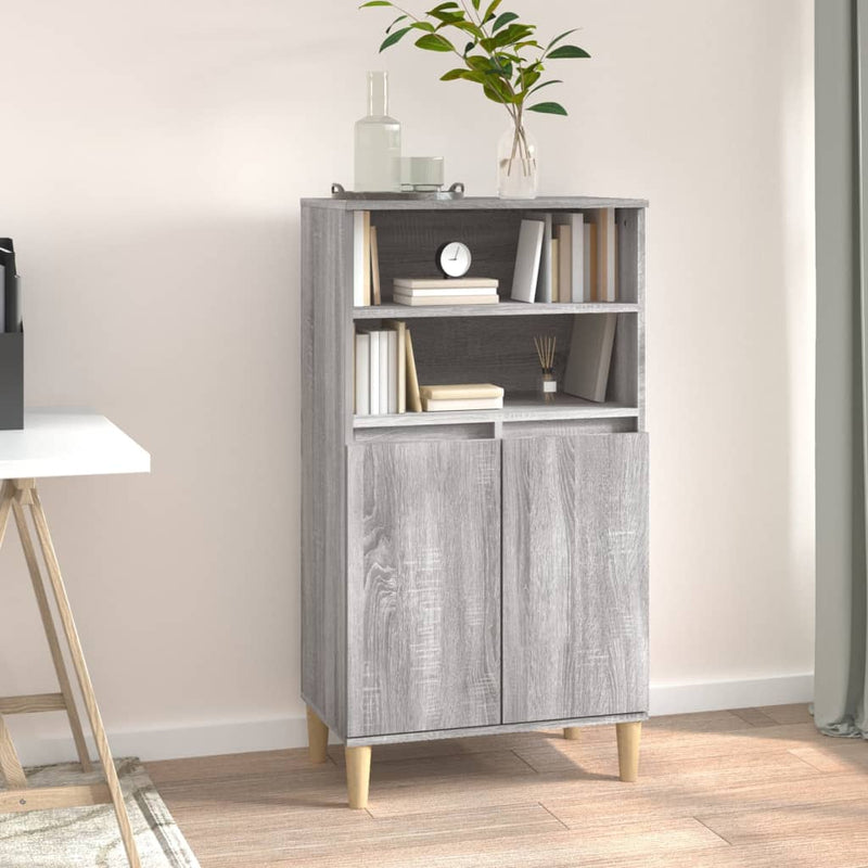 vidaXL szürke sonoma szerelt fa magasszekrény 60 x 36 x 110 cm