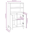 vidaXL betonszürke szerelt fa magasszekrény 60 x 36 x 110 cm