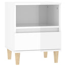 vidaXL 2 db magasfényű fehér éjjeliszekrény 40x35x50 cm