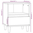 vidaXL 2 db magasfényű fehér éjjeliszekrény 40x35x50 cm