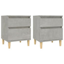 vidaXL 2 db betonszürke éjjeliszekrény 40x35x50 cm